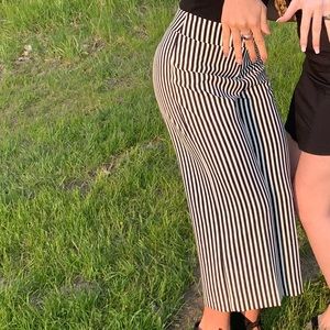 Black and white stripped pants